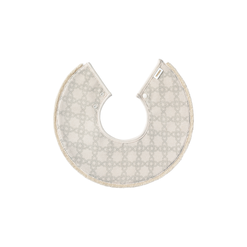 BIB/organic 6 fringe sage法國摩洛哥風格天然華夫格布料有機棉