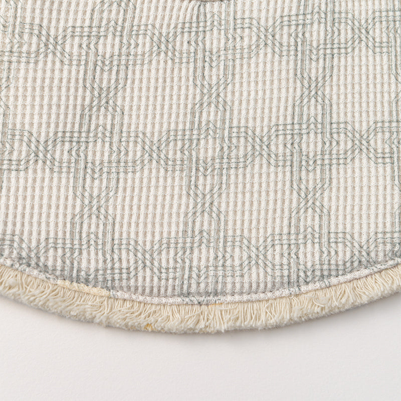 BIB/organic 6 fringe sage法國摩洛哥風格天然華夫格布料有機棉