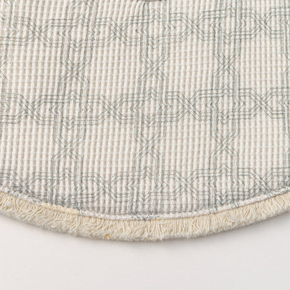 BIB/organic 6 fringe sage法國摩洛哥風格天然華夫格布料有機棉