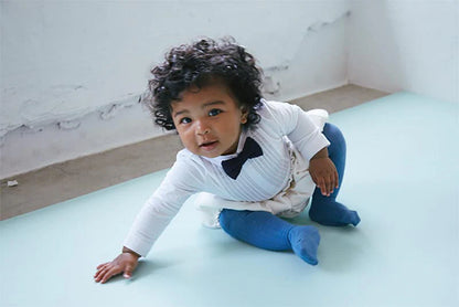 bodysuits 1 pintuck white領結白襯衫貼身包屁衣