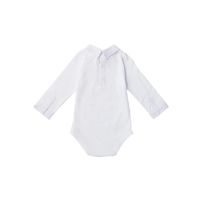 bodysuits 1 pintuck white領結白襯衫貼身包屁衣