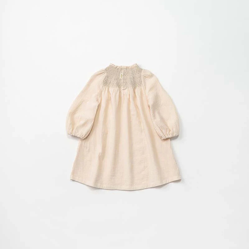 dress 2 shirring pink米粉色連衣裙洋裝
