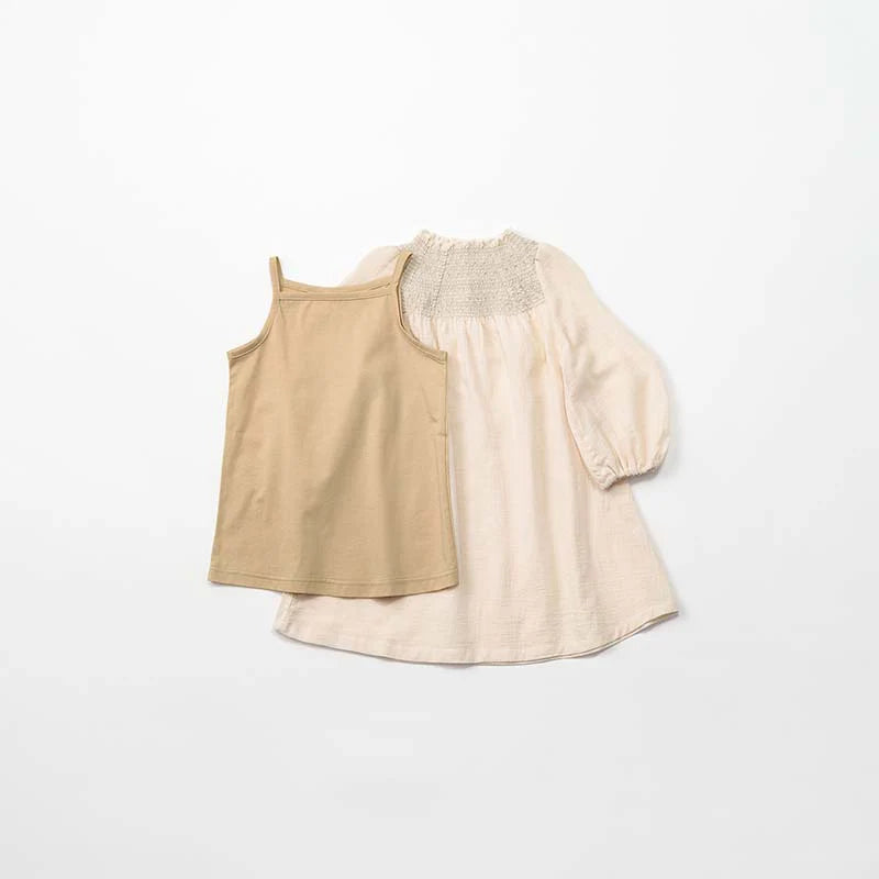 dress 2 shirring pink米粉色連衣裙洋裝