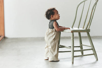 slacks 1 swanky beige吊帶休閒長褲可拆卸