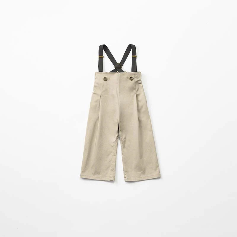 slacks 1 swanky beige吊帶休閒長褲可拆卸