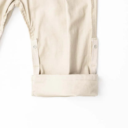 slacks 1 swanky beige吊帶休閒長褲可拆卸