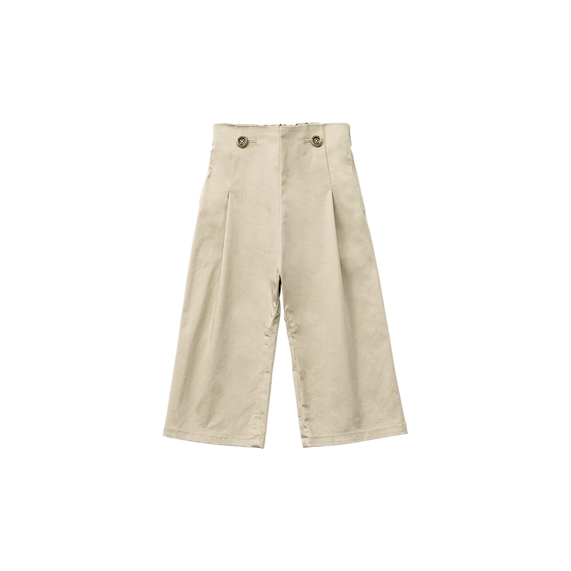 slacks 1 swanky beige吊帶休閒長褲可拆卸