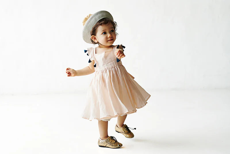 loisir sun dress 1 shell粉色渡假風亞麻洋裝連身裙