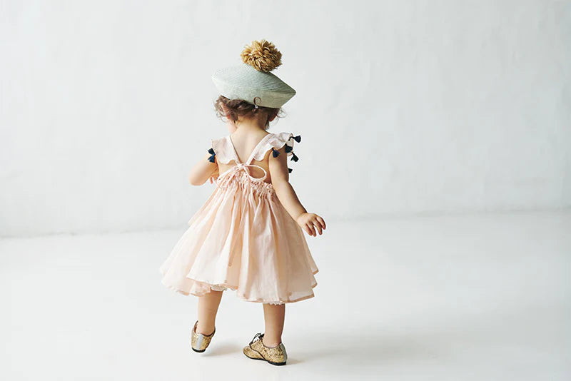 loisir sun dress 1 shell粉色渡假風亞麻洋裝連身裙