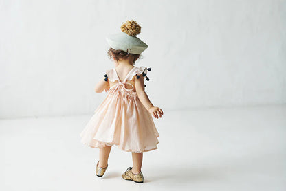 loisir sun dress 1 shell粉色渡假風亞麻洋裝連身裙