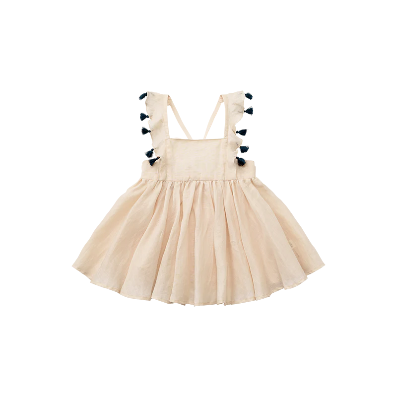 loisir sun dress 1 shell粉色渡假風亞麻洋裝連身裙