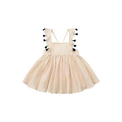 loisir sun dress 1 shell粉色渡假風亞麻洋裝連身裙