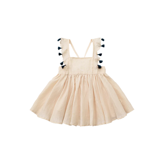 loisir sun dress 1 shell粉色渡假風亞麻洋裝連身裙