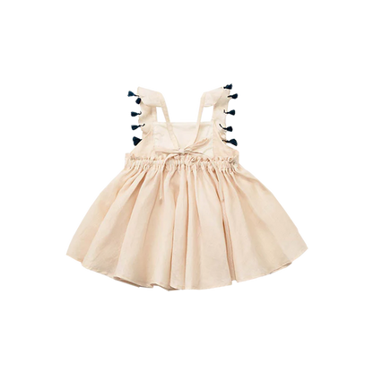 loisir sun dress 1 shell粉色渡假風亞麻洋裝連身裙