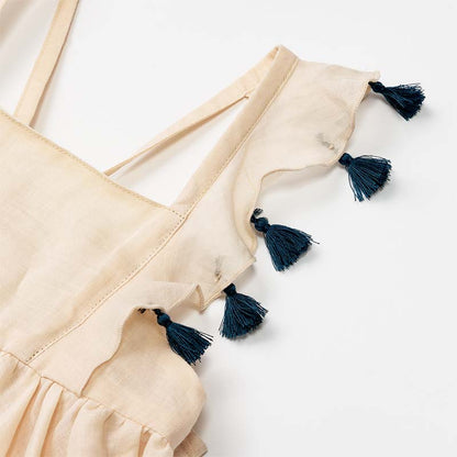 loisir sun dress 1 shell粉色渡假風亞麻洋裝連身裙