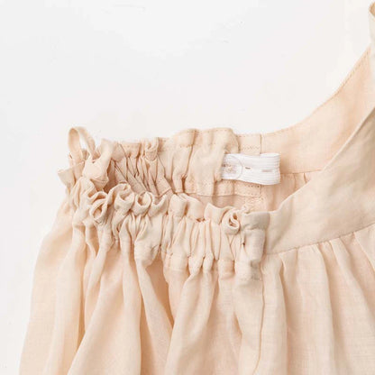 loisir sun dress 1 shell粉色渡假風亞麻洋裝連身裙