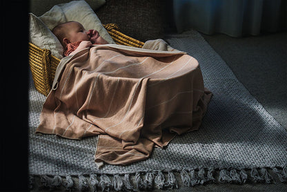 「日本製」okurumi 1 sakura針織襁褓毯子哺乳巾斗篷