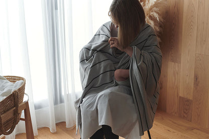 「日本製」okurumi 2 sora針織襁褓毯子哺乳巾斗篷