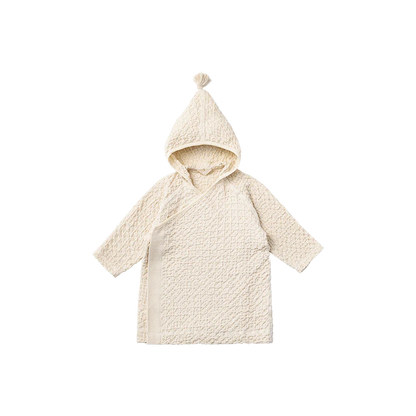 Organic hooded bathrobe多用途華夫格兒童浴袍三色1～4歲