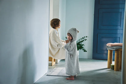 Organic hooded bathrobe多用途華夫格兒童浴袍三色1～4歲