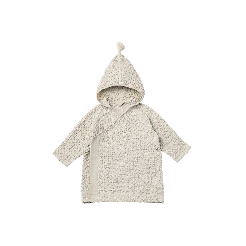 Organic hooded bathrobe多用途華夫格兒童浴袍三色1～4歲