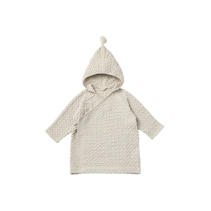 Organic hooded bathrobe多用途華夫格兒童浴袍三色1～4歲
