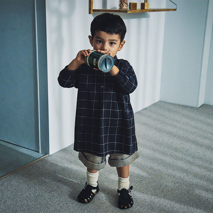 kardia 3 graph black防污圍裙式洋裝適合用餐繪畫手工