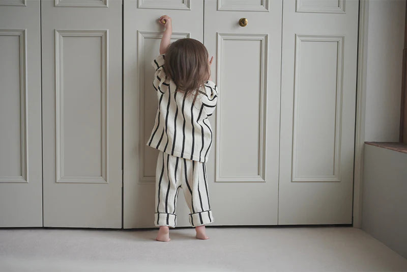 家居系列calmy 1 stripet條紋兒童睡衣