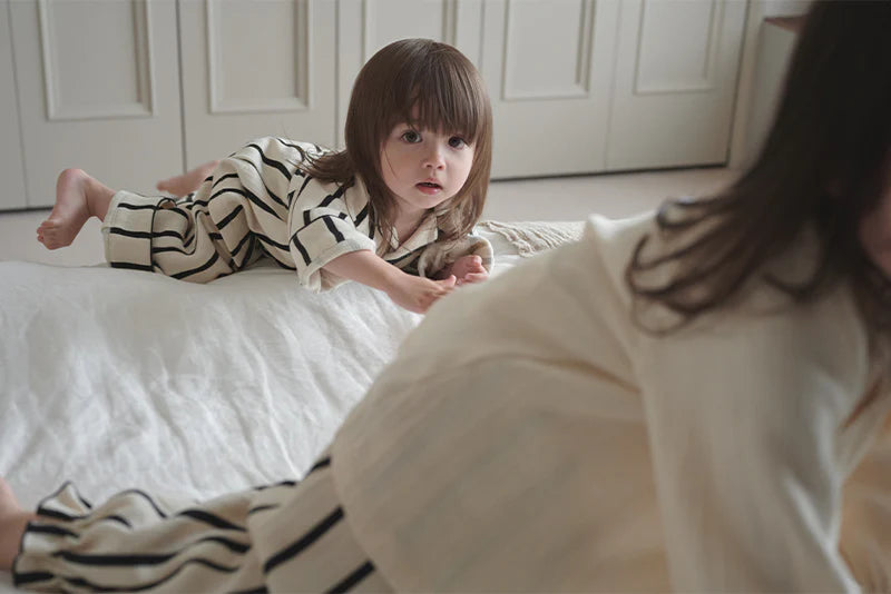 家居系列calmy 1 stripet條紋兒童睡衣