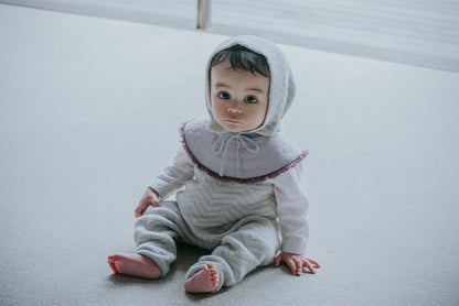 BIB/grid 1 spectrum lilac淡紫色流蘇秋冬口水巾刻字