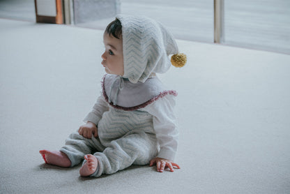 BIB/grid 1 spectrum lilac淡紫色流蘇秋冬口水巾刻字