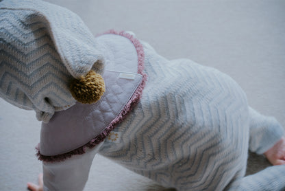 BIB/grid 1 spectrum lilac淡紫色流蘇秋冬口水巾刻字