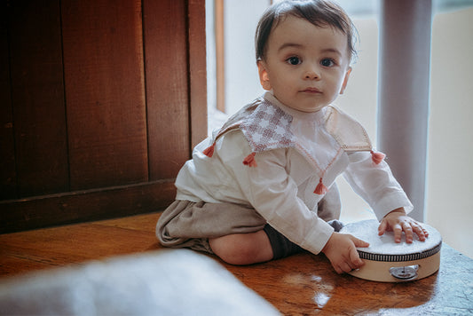 BIB/grid 2 piece poppy