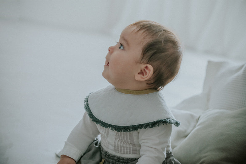 BIB/Grid 4 spectrum sage流蘇秋冬口水巾刻字