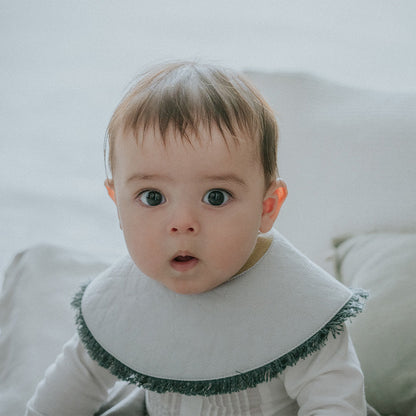 BIB/Grid 4 spectrum sage流蘇秋冬口水巾刻字