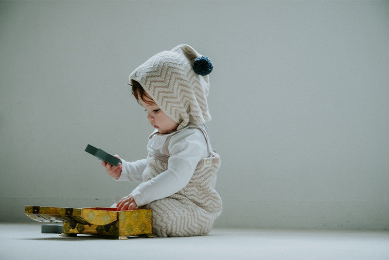 「日本製造」knit bonnet 5 yamaji momo無縫編織秋冬針織帽3m~2y