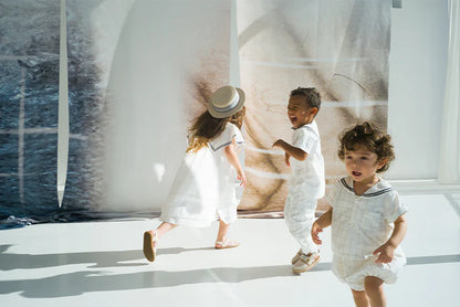 paddle rompers 1 graph white白色方格水手風燈籠褲連體衣