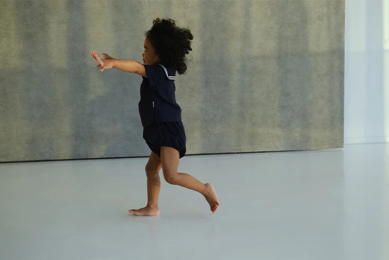 paddle rompers 2 navy深藍水手風燈籠褲連體衣