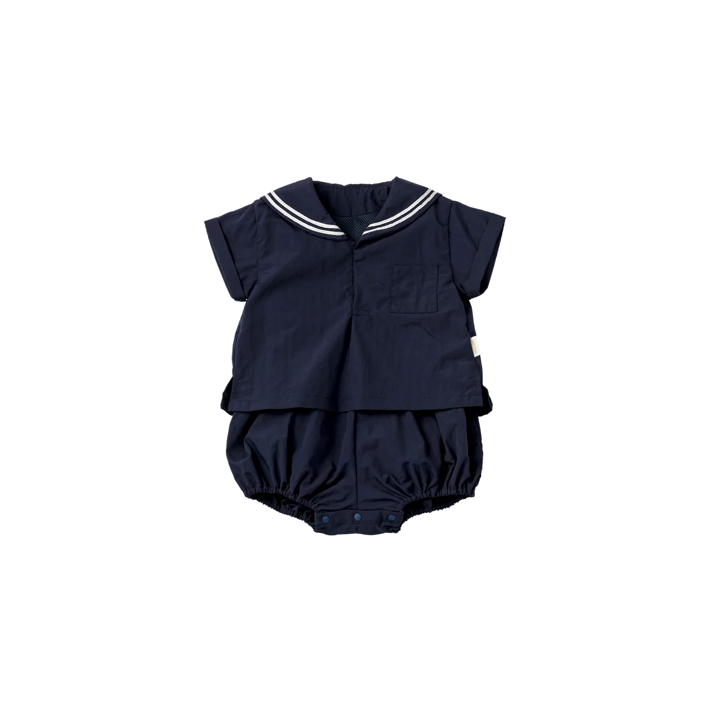 paddle rompers 2 navy深藍水手風燈籠褲連體衣