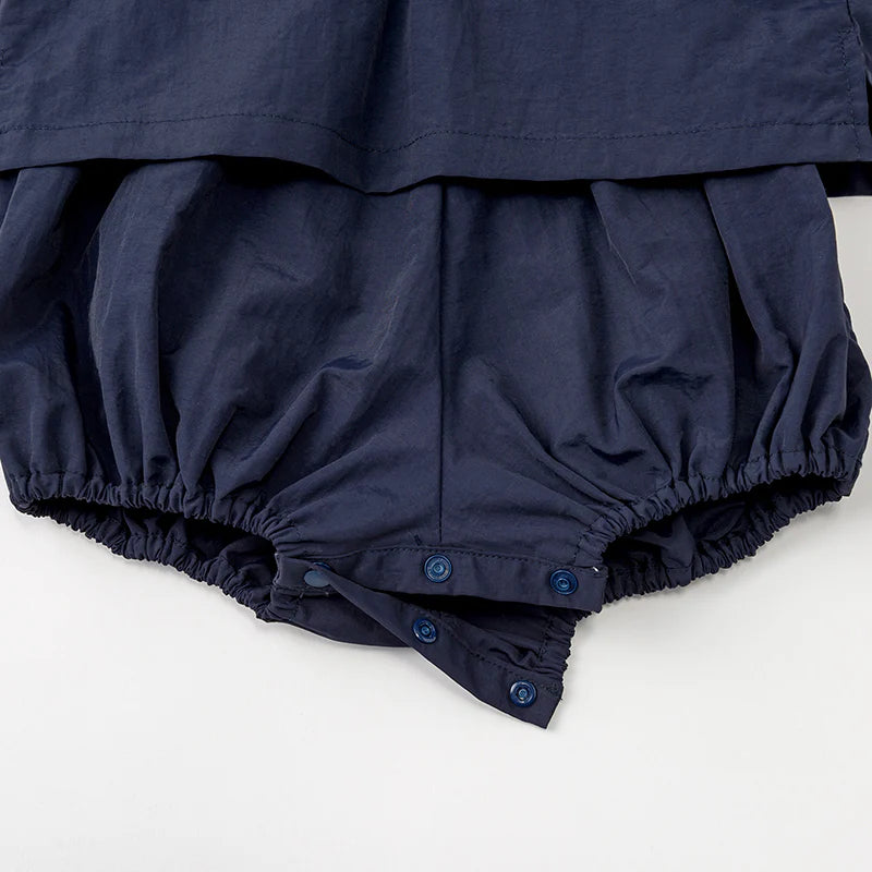 paddle rompers 2 navy深藍水手風燈籠褲連體衣