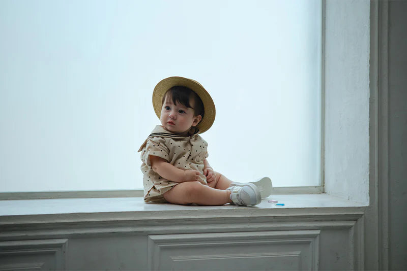 paddle rompers 3 pindot波點水手風燈籠褲連體衣