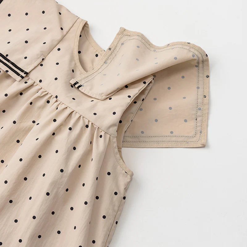 paddle dress 3 pindot 米色波點水手風連身裙