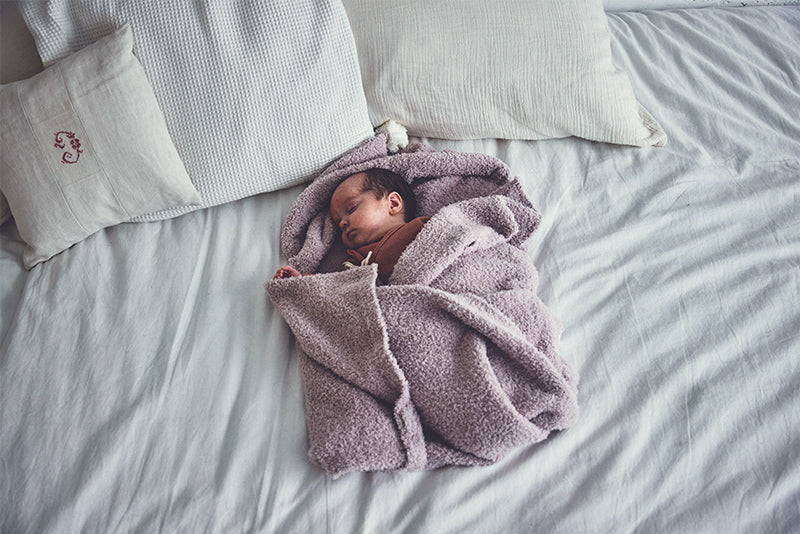 Organic hooded blanket 1 pink粉色多用途多功能嬰兒毯（可刺繡）