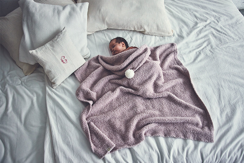 Organic hooded blanket 1 pink粉色多用途多功能嬰兒毯（可刺繡）