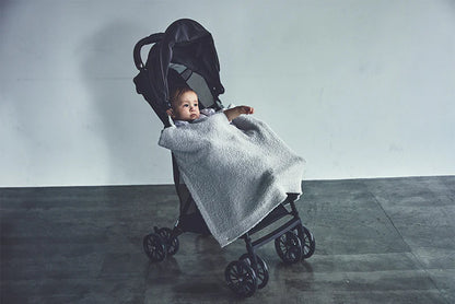 Organic hooded blanket 2 ice grey灰色多用途多功能嬰兒毯