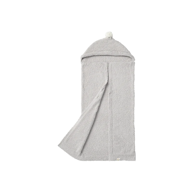 Organic hooded blanket 2 ice grey灰色多用途多功能嬰兒毯