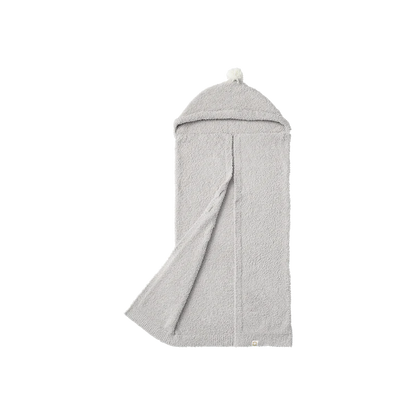 Organic hooded blanket 2 ice grey灰色多用途多功能嬰兒毯