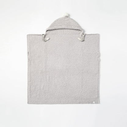 Organic hooded blanket 2 ice grey灰色多用途多功能嬰兒毯