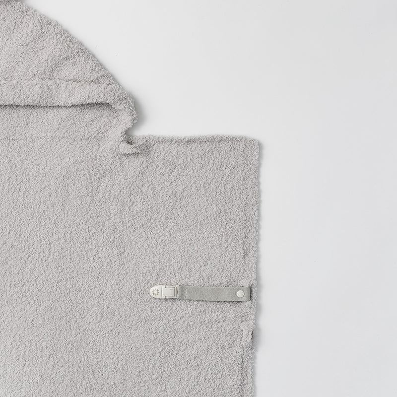 Organic hooded blanket 2 ice grey灰色多用途多功能嬰兒毯