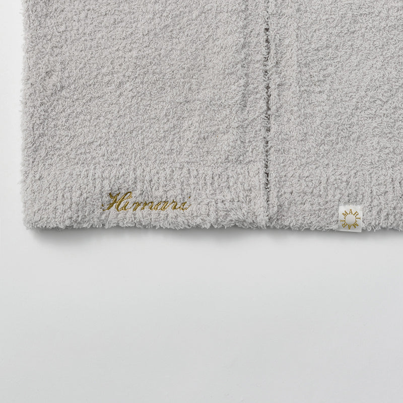 Organic hooded blanket 2 ice grey灰色多用途多功能嬰兒毯